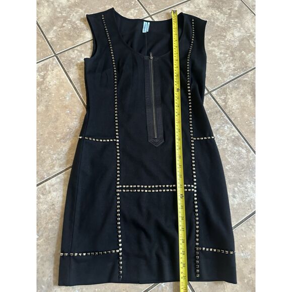 Guess By Marciano S Studded Mini Dress Exposed Zipper - Picture 4 of 5